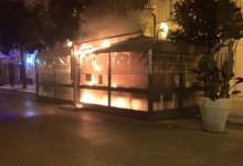 Andria, Solidarietà per dehors incendiato: solo in trenta presenti