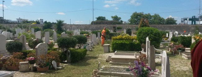 Trani – Cimitero Comunale: ripresi i lavori di mautenzione