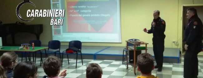 Bisceglie – I carabinieri incontrano gli alunni e illustrano i rischi dei fuochi pirotecnici