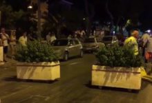 Barletta – L’area pedonale delimitata nelle ore serali da fioriere  a tutela della sicurezza pubblica