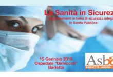 Barletta – ASL BT, Domani incontro “Sanità e Sicurezza”