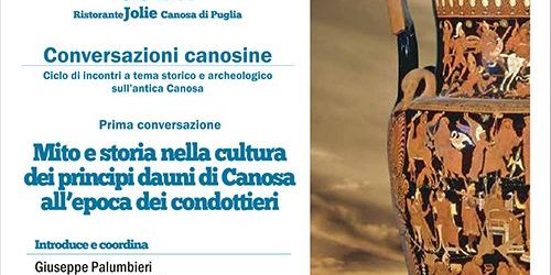 Canosa di Puglia – Domani primo appuntamento di “Conversazioni Canosine”