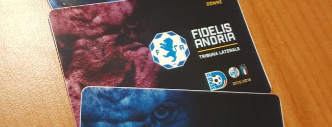 Fidelis Andria: prosegue la campagna abbonamenti per tutto il mese di settembre