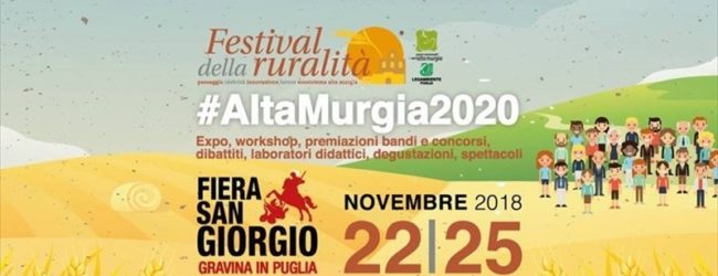 Parco Murgia, a Gravina il Festival della Ruralità: il programma
