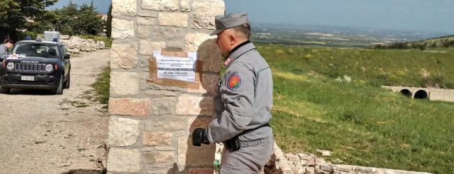 Minervino Murge – Sequestrato muro perimetrale abusivo nel Parco dell’Alta Murgia