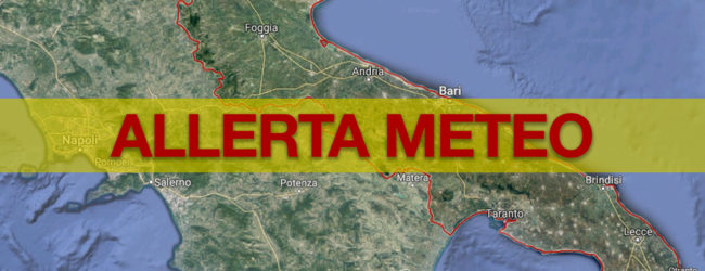 Puglia – Meteo, protezione civile: allerta gialla per tutto il week end