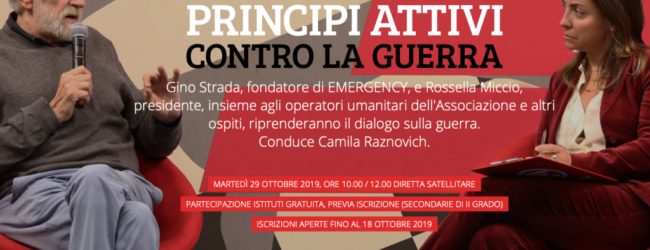 Barletta – “Principi Attivi Contro la Guerra” alla Multisala Paolillo, Emergency via satellite