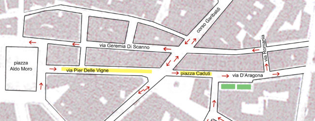 Barletta – “Comitato mobilità sostenibile” lancia una proposta per la viabilità di Piazza Caduti. La planimetria