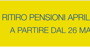 POSTE ITALIANE – Pensioni di Aprile in pagamento dal 26 marzo