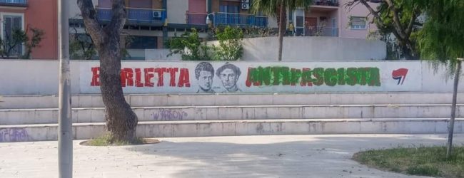 Barletta – Deturpato il murale “Barletta Antifascista”, la denuncia di Anpi Bat
